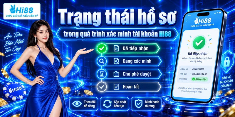 Trạng thái hồ sơ trong quá trình xác minh tài khoản Hi88
